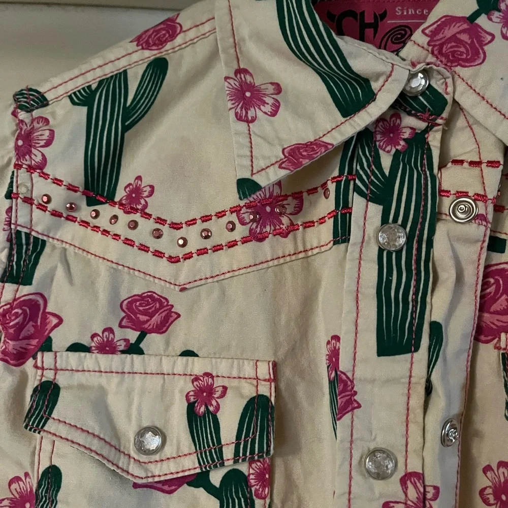 Cowgirl Hardware cactus print western shirt, size small. - Picture 4 of 4